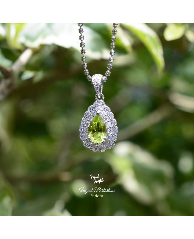 August Birthstone-Sparkle Droplet Necklace